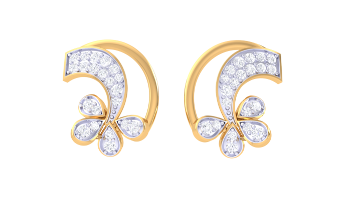 ER90140- Jewelry CAD Design -Earrings, Stud Earrings, Light Weight Collection