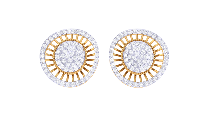 ER90141- Jewelry CAD Design -Earrings, Stud Earrings, Light Weight Collection