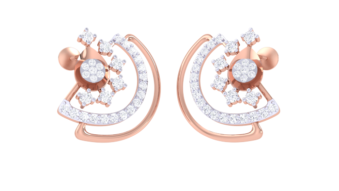 ER90145- Jewelry CAD Design -Earrings, Stud Earrings, Light Weight Collection