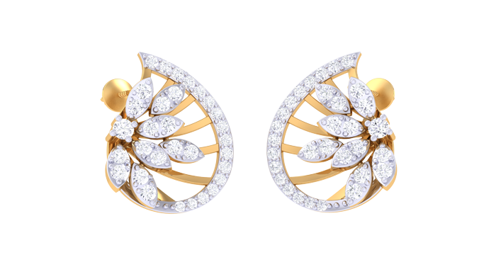 ER90150- Jewelry CAD Design -Earrings, Stud Earrings, Light Weight Collection