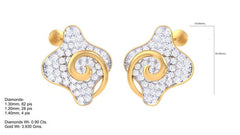 ER90195- Jewelry CAD Design -Earrings, Stud Earrings, Light Weight Collection