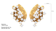 ER90198- Jewelry CAD Design -Earrings, Stud Earrings, Light Weight Collection