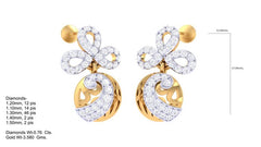 ER90226- Jewelry CAD Design -Earrings, Stud Earrings, Light Weight Collection