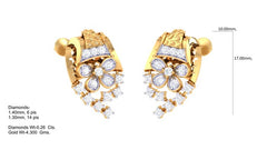 ER90227- Jewelry CAD Design -Earrings, Stud Earrings, Light Weight Collection