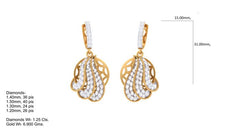 ER90238- Jewelry CAD Design -Earrings, Stud Earrings, Light Weight Collection