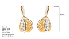 ER90239- Jewelry CAD Design -Earrings, Stud Earrings, Light Weight Collection