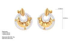 ER90243- Jewelry CAD Design -Earrings, Stud Earrings, Light Weight Collection