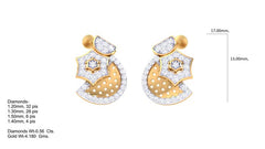 ER90288- Jewelry CAD Design -Earrings, Stud Earrings, Light Weight Collection