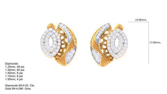 ER90293- Jewelry CAD Design -Earrings, Stud Earrings, Light Weight Collection