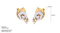 ER90303- Jewelry CAD Design -Earrings, Stud Earrings, Light Weight Collection