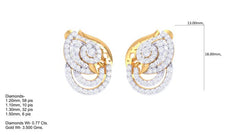 ER90332- Jewelry CAD Design -Earrings, Stud Earrings, Light Weight Collection