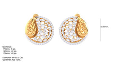 ER90334- Jewelry CAD Design -Earrings, Stud Earrings, Light Weight Collection