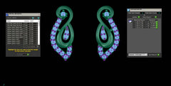 ER90347- Jewelry CAD Design -Earrings, Stud Earrings, Light Weight Collection