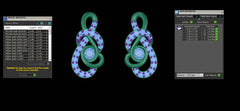 ER90382- Jewelry CAD Design -Earrings, Stud Earrings, Light Weight Collection