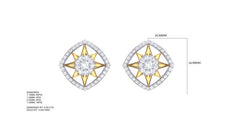 ER90568- Jewelry CAD Design -Earrings, Stud Earrings, Light Weight Collection