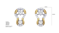 ER90569- Jewelry CAD Design -Earrings, Stud Earrings, Light Weight Collection