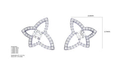 ER90576- Jewelry CAD Design -Earrings, Stud Earrings, Light Weight Collection