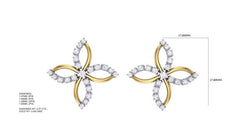 ER90579- Jewelry CAD Design -Earrings, Stud Earrings, Light Weight Collection