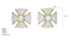 ER90582- Jewelry CAD Design -Earrings, Stud Earrings, Light Weight Collection