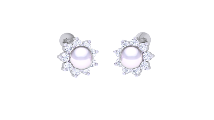 ER90072- Jewelry CAD Design -Earrings, Stud Earrings, Pearl Collection