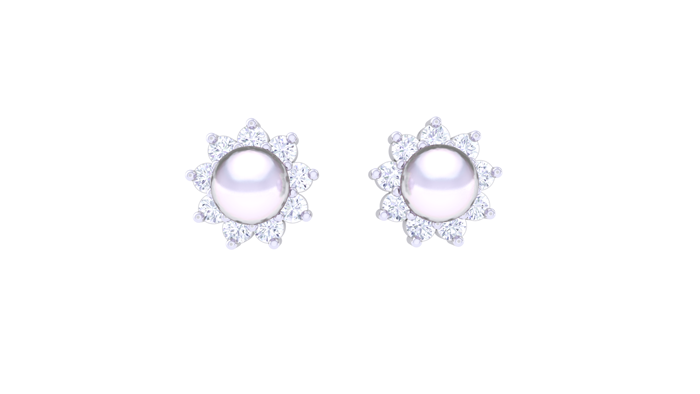 ER90072- Jewelry CAD Design -Earrings, Stud Earrings, Pearl Collection