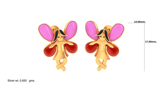 KP90272- Jewelry CAD Design -Kids Jewelry, Kids Earrings, Cartoon Collection, Light Weight Collection