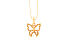 KP90187- Jewelry CAD Design -Kids Jewelry, Kids Pendants, Butterfly Collection, Light Weight Collection