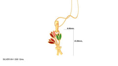 KP90011- Jewelry CAD Design -Kids Jewelry, Kids Pendants, Floral Collection, Light Weight Collection