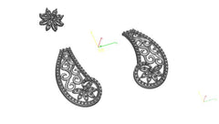 NK90026E- Jewelry CAD Design -Necklaces, Necklace Earrings