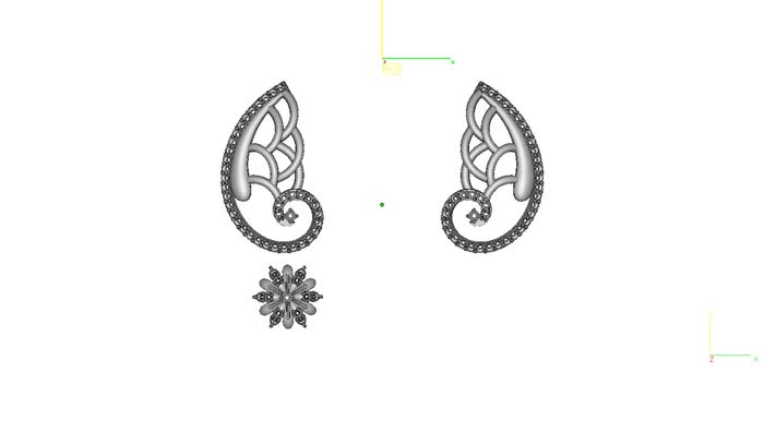 NK90028E- Jewelry CAD Design -Necklaces, Necklace Earrings