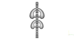 NK90043E- Jewelry CAD Design -Necklaces, Necklace Earrings