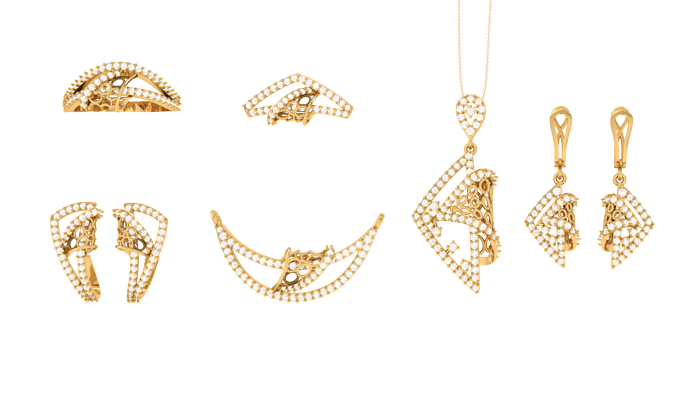 FSET90003- Jewelry CAD Design -Pendant Sets