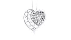 SET90354P- Jewelry CAD Design -Pendant Sets, Heart Collection