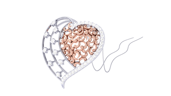 SET90354P- Jewelry CAD Design -Pendant Sets, Heart Collection