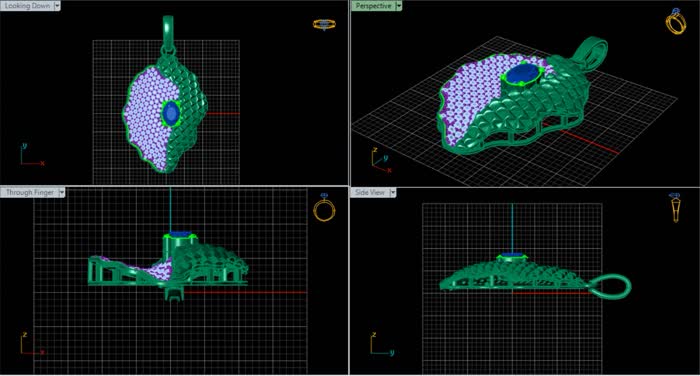 SET90038P- Jewelry CAD Design -Pendant Sets