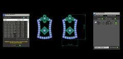 SET90486E- Jewelry CAD Design -Pendant Sets