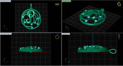 PN91342- Jewelry CAD Design -Pendants, Alphabet Pendants