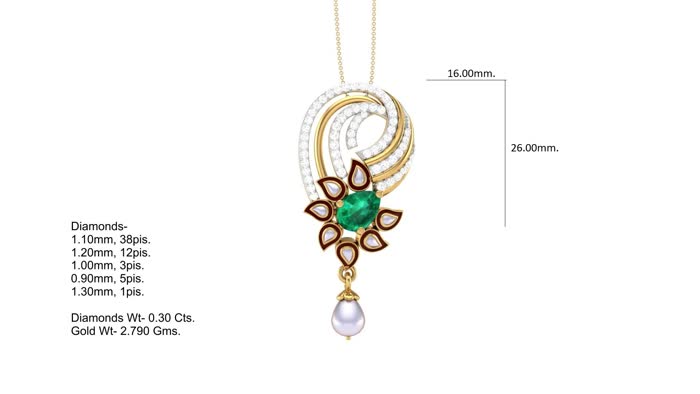 PN90861- Jewelry CAD Design -Pendants, Enamel Collection, Pearl Collection, Fancy Diamond Collection, Color Stone Collection