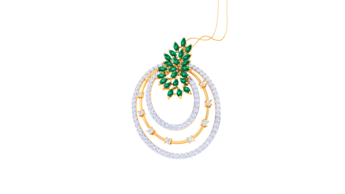 PN90535- Jewelry CAD Design -Pendants, Fancy Collection, Fancy Diamond Collection, Color Stone Collection