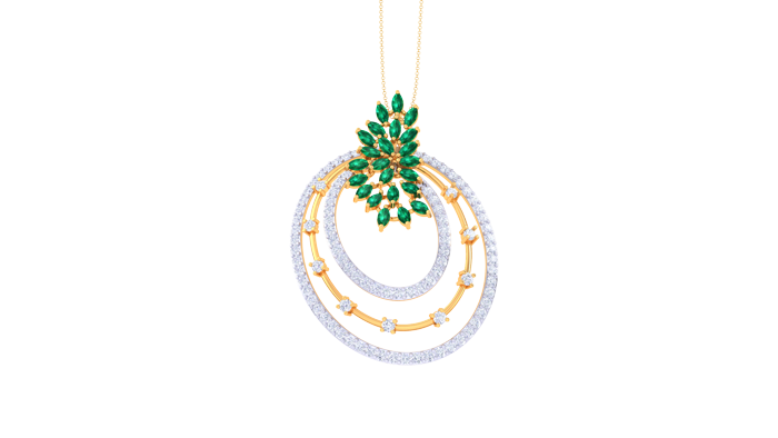 PN90535- Jewelry CAD Design -Pendants, Fancy Collection, Fancy Diamond Collection, Color Stone Collection