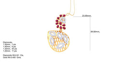 PN90536- Jewelry CAD Design -Pendants, Fancy Collection, Fancy Diamond Collection, Color Stone Collection