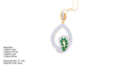 PN90561- Jewelry CAD Design -Pendants, Fancy Collection, Fancy Diamond Collection, Color Stone Collection