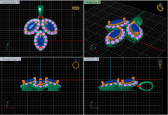 PN91187- Jewelry CAD Design -Pendants, Fancy Diamond Collection