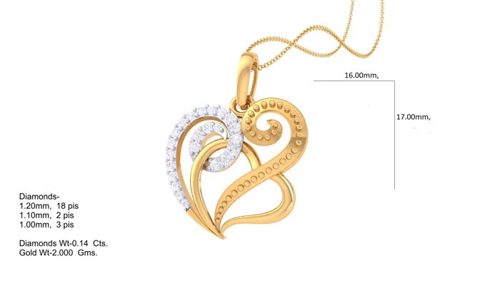 PN90002- Jewelry CAD Design -Pendants, Heart Collection, Light Weight Collection