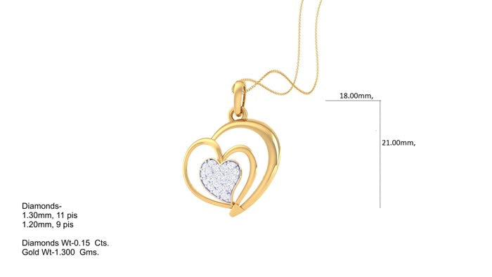 PN90012- Jewelry CAD Design -Pendants, Heart Collection, Light Weight Collection