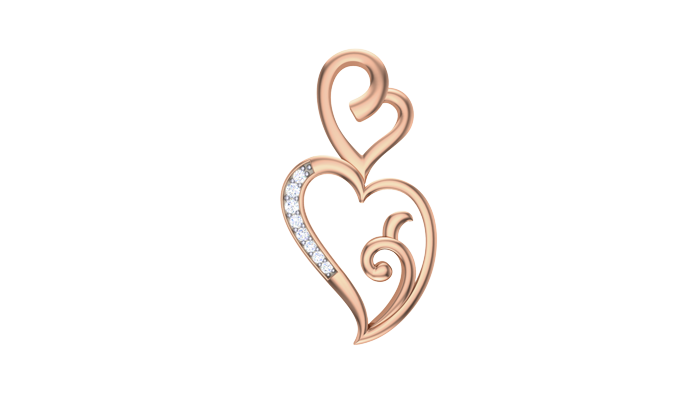 PN90126- Jewelry CAD Design -Pendants, Heart Collection, Light Weight Collection
