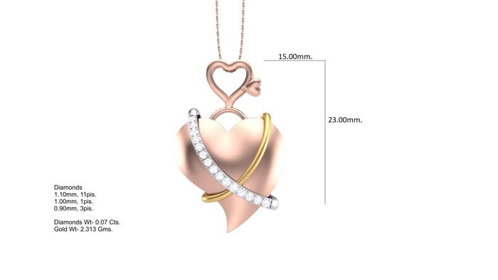 PN90201- Jewelry CAD Design -Pendants, Heart Collection, Light Weight Collection