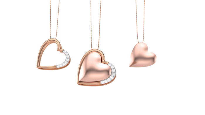 PN90206- Jewelry CAD Design -Pendants, Heart Collection, Light Weight Collection