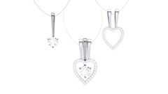 PN90209- Jewelry CAD Design -Pendants, Heart Collection, Light Weight Collection