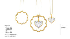 PN90211- Jewelry CAD Design -Pendants, Heart Collection, Light Weight Collection